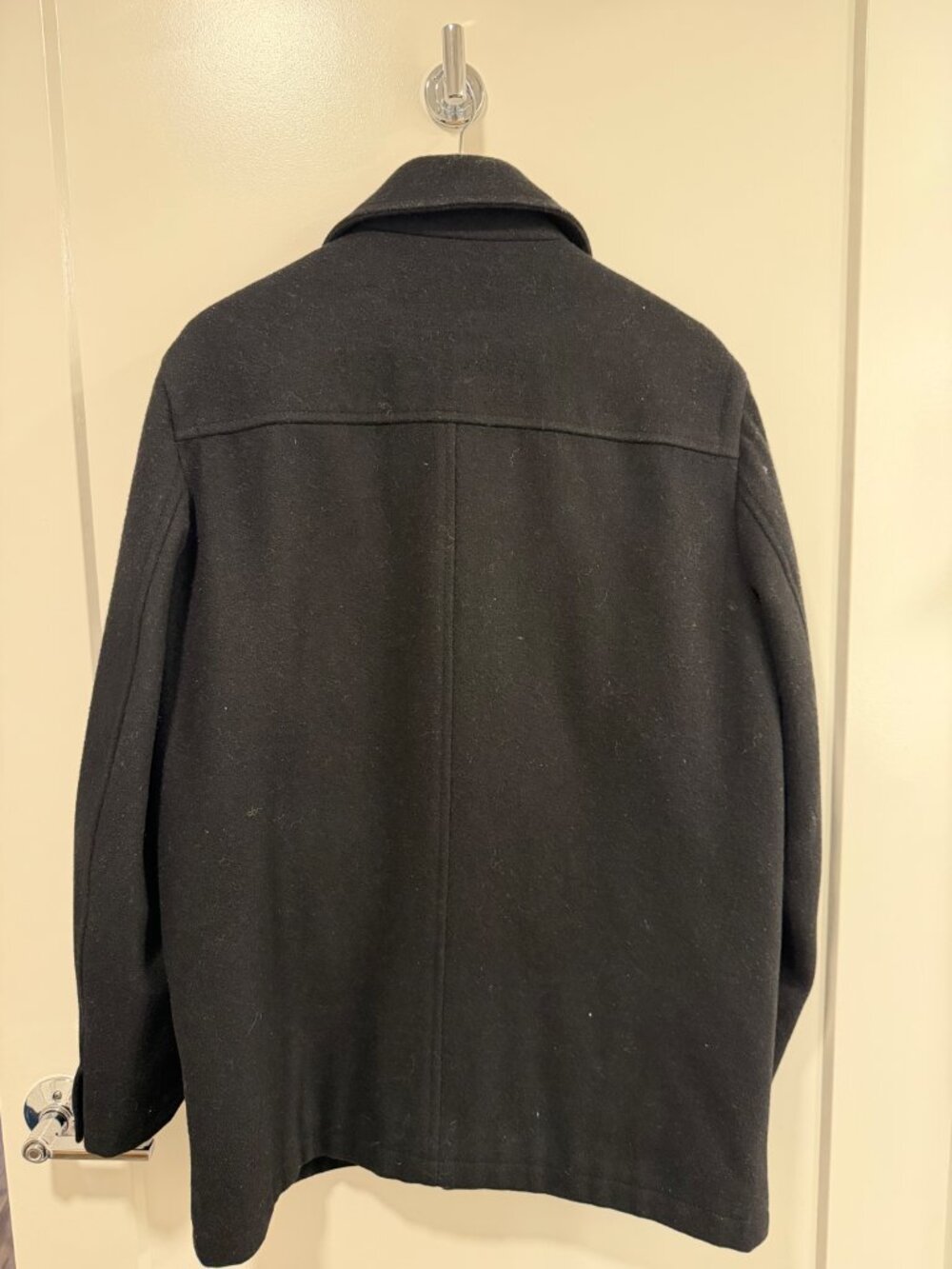 J. CREW – Gray Wool Stadium Cloth University Peacoat – Lined Quilted – Medium - Picture 3 of 4